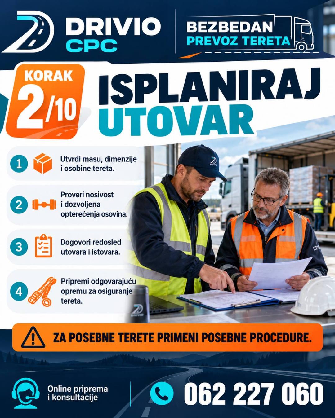 Korak 2: Isplaniraj utovar — Bezbedan prevoz tereta