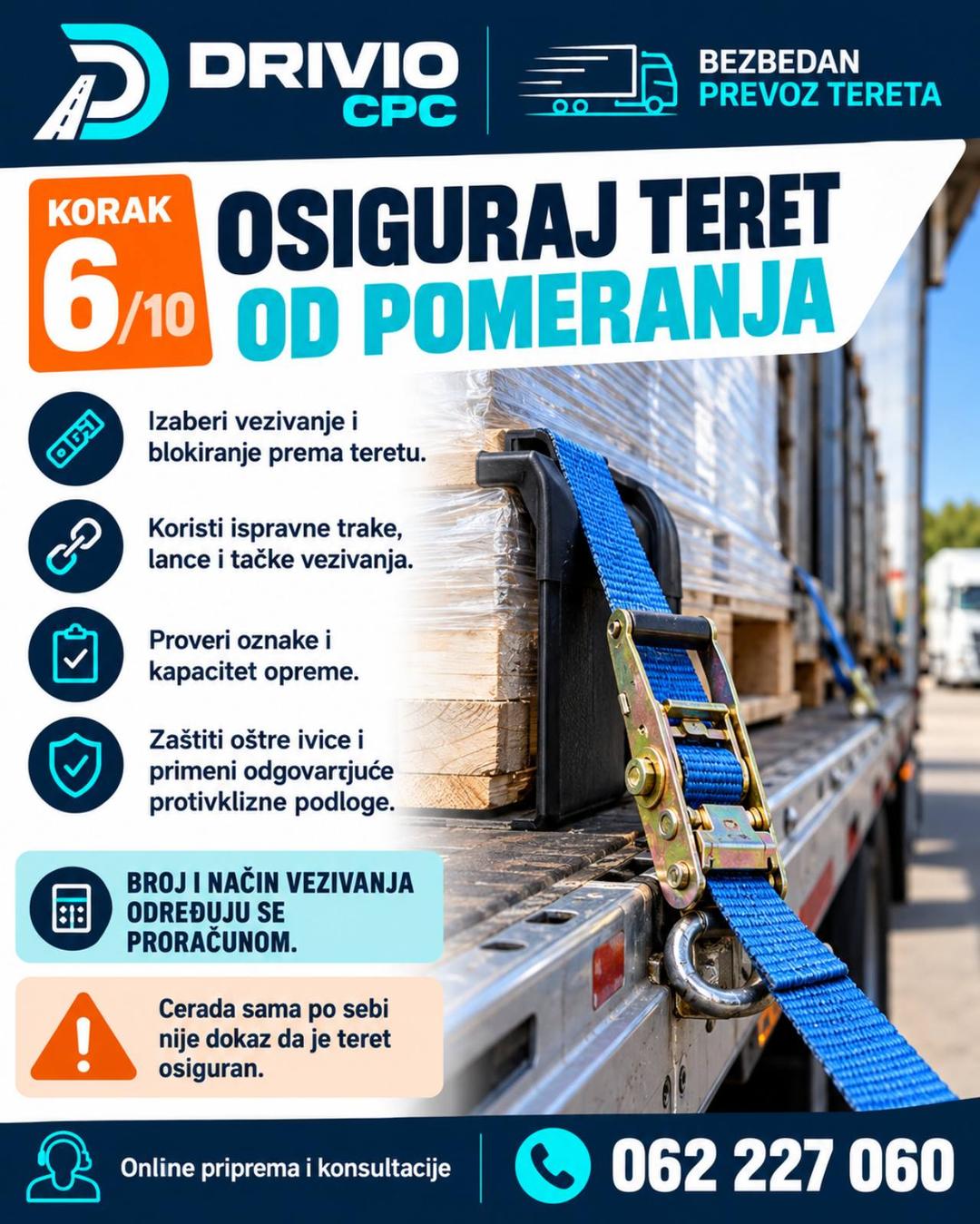 Korak 6: Osiguraj teret od pomeranja — Bezbedan prevoz tereta