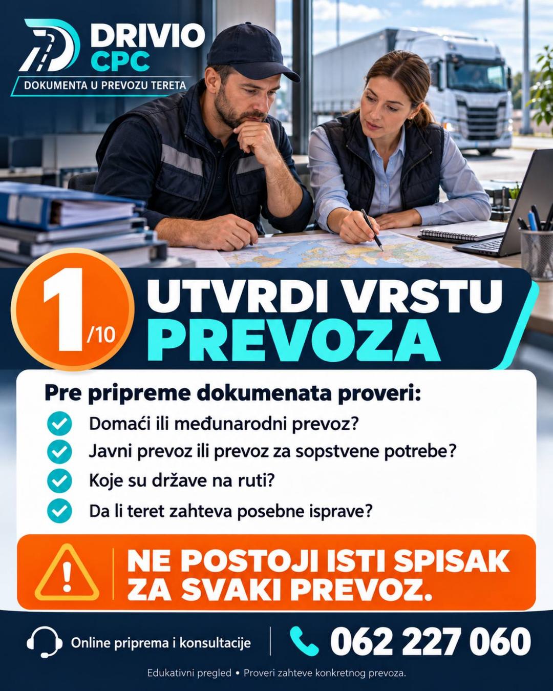 Dokumenta u prevozu tereta — Drivio CPC