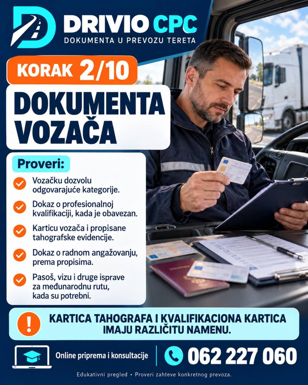 Korak 2: Dokumenta vozača — Dokumenta u prevozu tereta