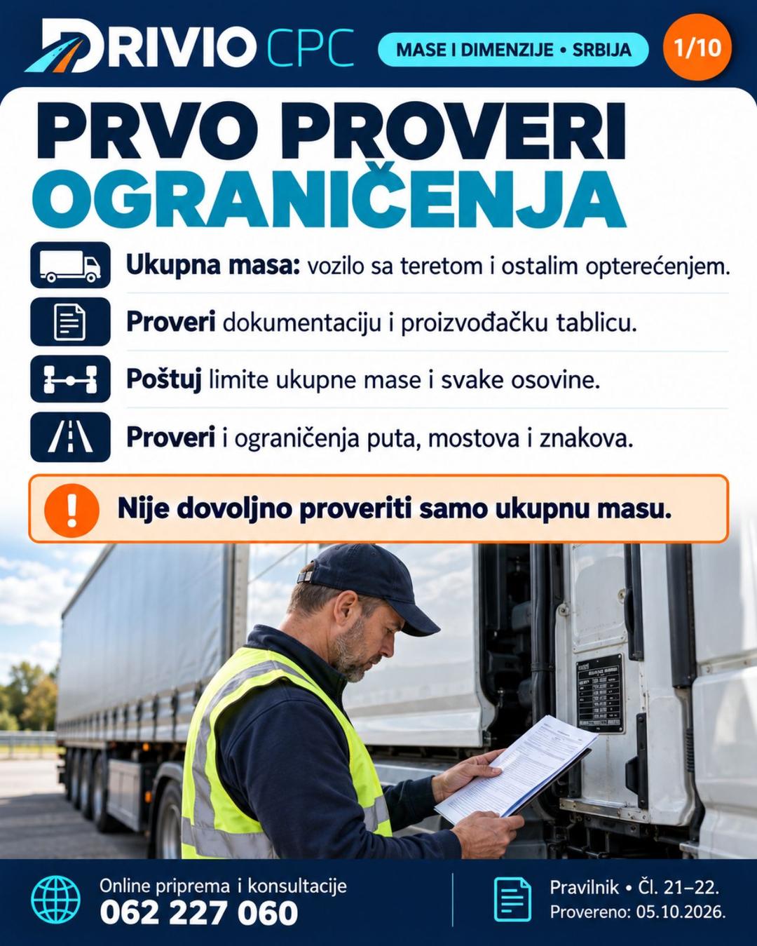 Mase i dimenzije vozila u Srbiji — Drivio CPC