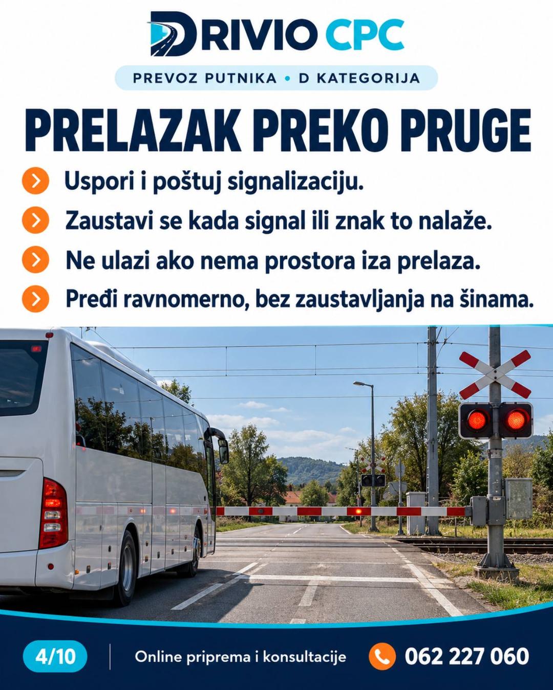 Korak 4: Prelazak preko pruge — Bezbedan prevoz putnika