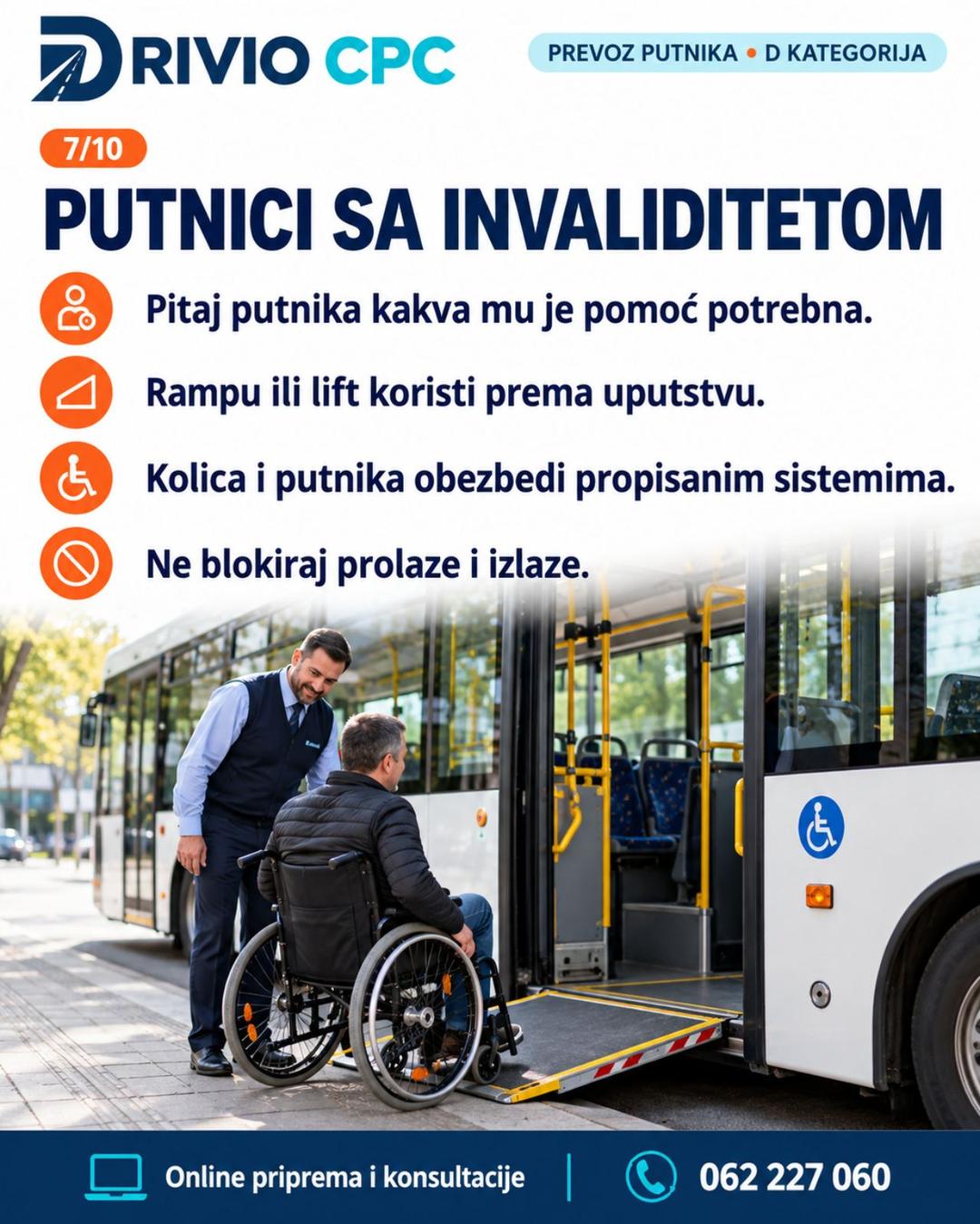 Korak 7: Putnici sa invaliditetom — Bezbedan prevoz putnika