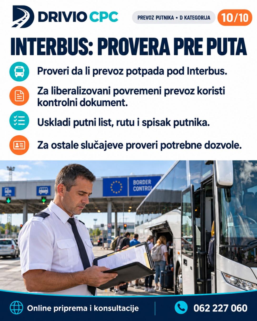 Korak 10: Interbus: provera pre puta — Bezbedan prevoz putnika