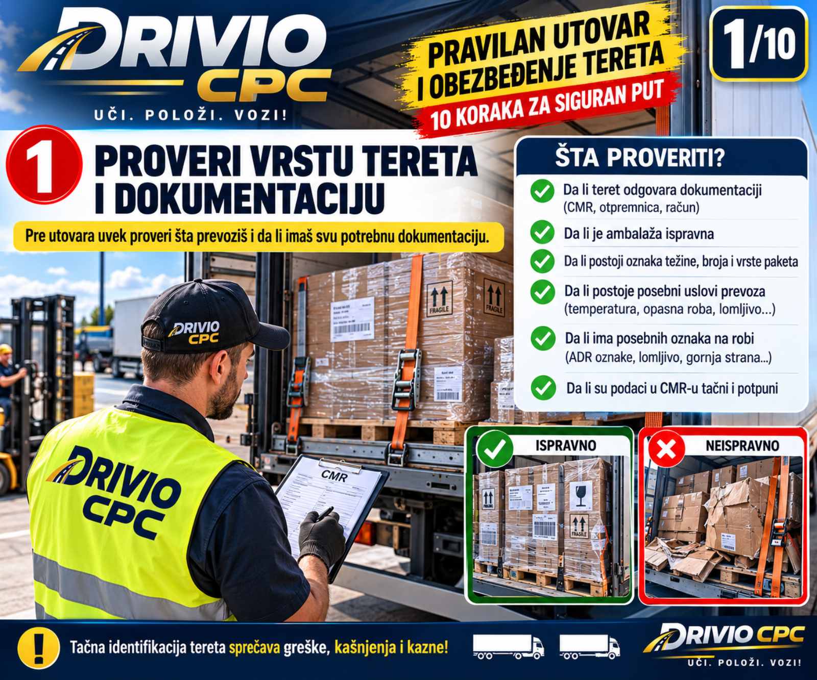 Drivio CPC – pravilan utovar i obezbeđenje tereta