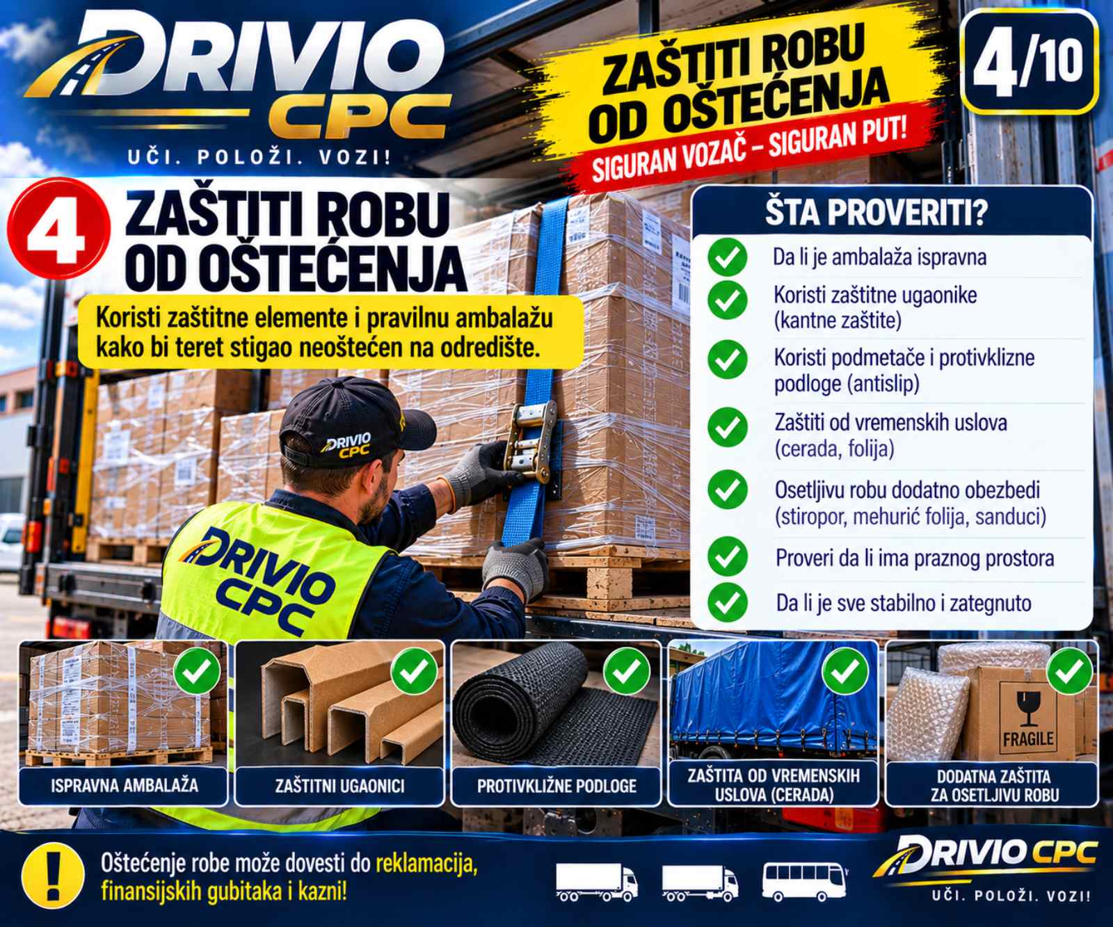 Korak 4: Zaštita robe od oštećenja tokom prevoza