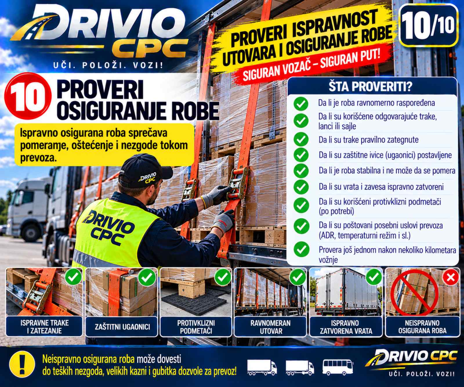 Korak 10: Provera osiguranja i stabilnosti utovarene robe